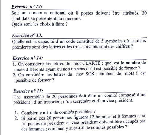 Série exercices corrigés probabilité