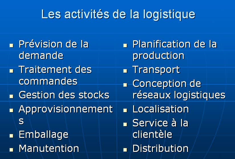 gestion logistique et transport