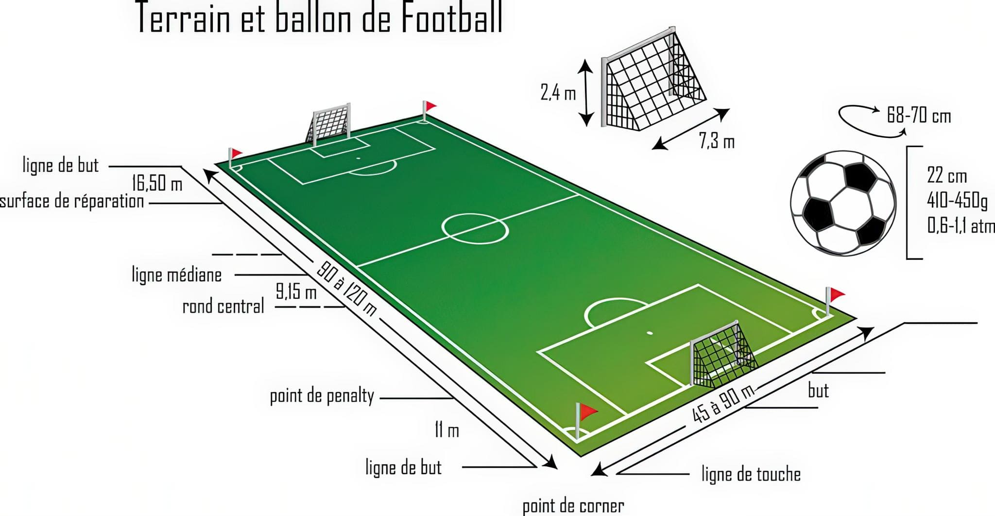 Les Dimensions Officielles d'un Terrain de Football FIFA Standard