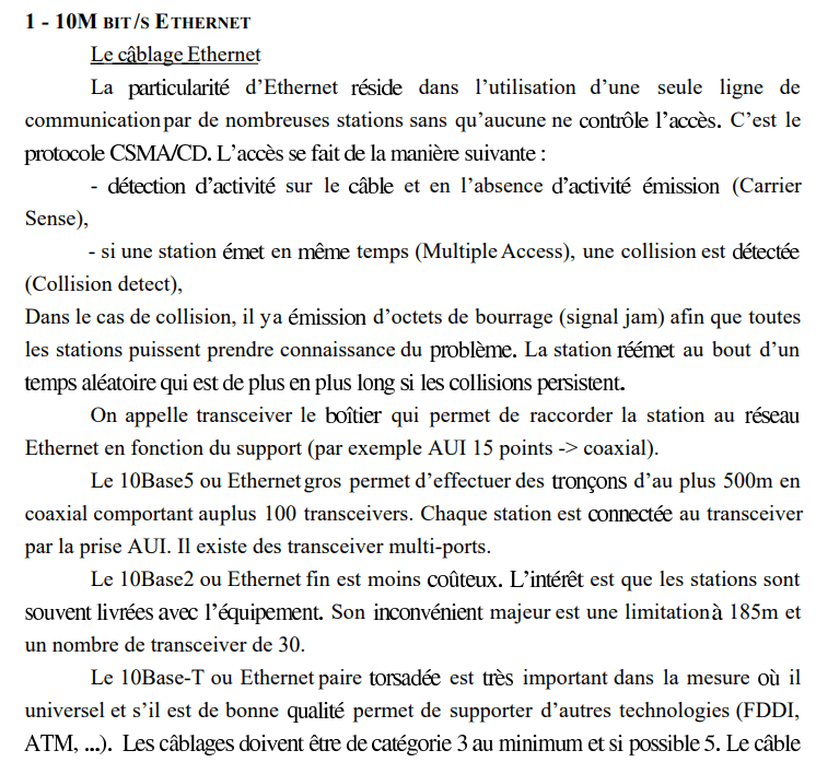 Architecture et composants de réseaux