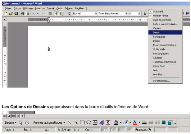 Les fonctions de base Word